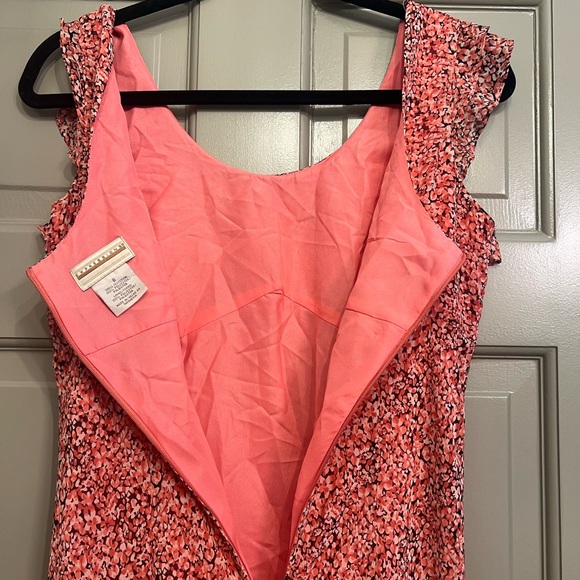 VTG Y2K Expressions Pink Ditzy Floral Dress Size 8 Midi 90s Feminine Romantic - Picture 6 of 7